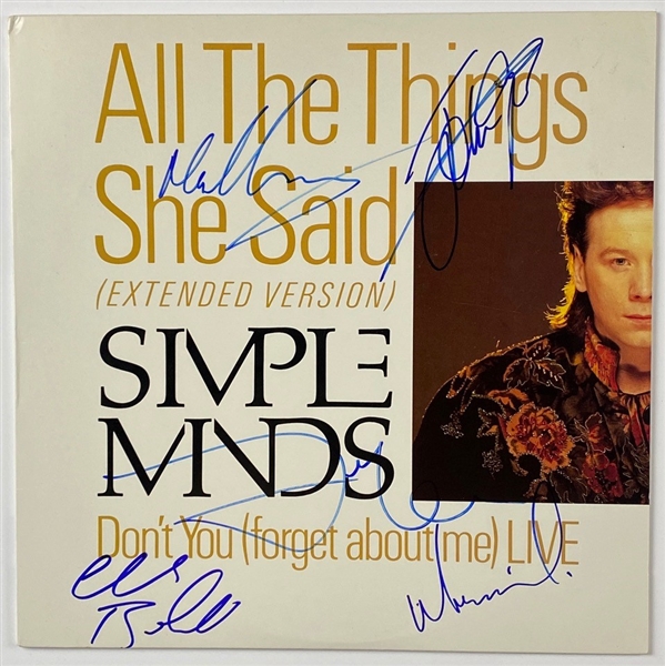 Simple Minds In-Person Group Signed “All the Things She Said” 12” Single (Extended Version) Record (5 Sigs) (John Brennan Collection) (BAS Guaranteed)