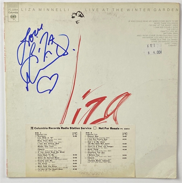 Liza Minnelli In-Person Signed “Live at the Winter Garden” Album Record (John Brennan Collection) (BAS Guaranteed)
