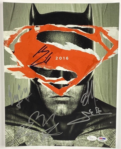 “Batman Vs. Superman: Dawn of Justice” 11” x 14” Cast "Justice League" Signed Photo (x6 Sigs) (PSA & JSA Authentication)