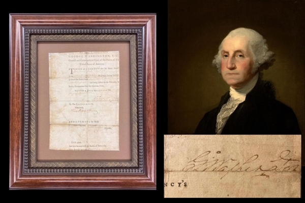 President George Washington 1783 Revolutionary War Military Discharge Document (BAS Authentication)
