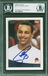 Stephen Curry Signed 2009-10 Topps #321 Rookie Card (Beckett/BAS Encapsulated)