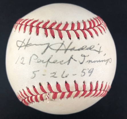 Harvey Haddix Signed Baseball w/ Inscription "12 Perfect Innings 5-26-59" (PSA/DNA)