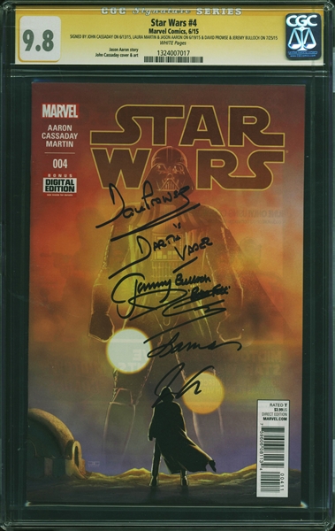 Star Wars #4 Marvel Comic Book Signed by David Prowse, Jeremy Bulloch & Artists :: CGC 9.8 Signature Series