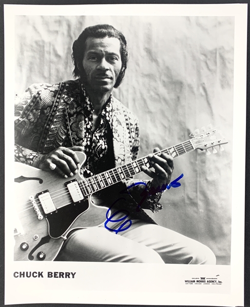 Chuck Berry Signed 8" x 10" B&W Publicity Photograph (JSA COA)