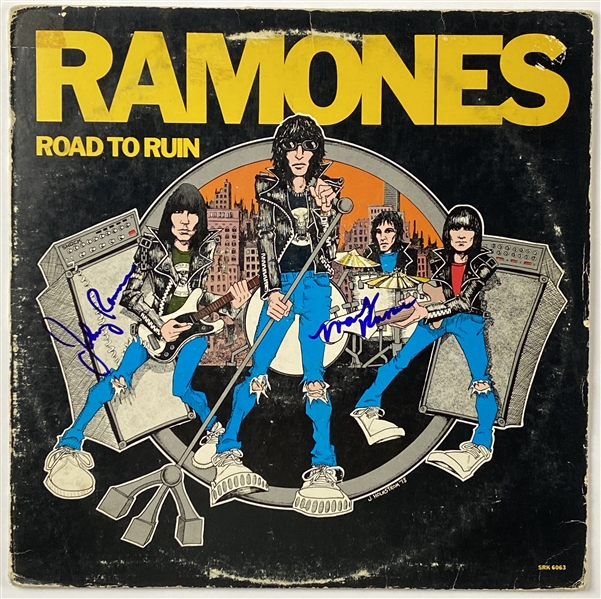 The Ramones: Johnny & Marky Ramone In-Person Dual Signed “Road to Ruin” Record Album (2 Sigs) (John Brennan Collection) (BAS Guaranteed)