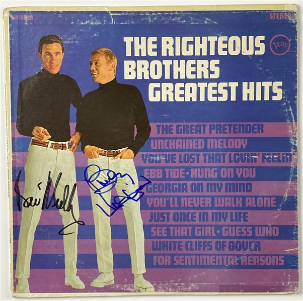 Righteous Brothers In-Person Dual-Signed “The Righteous Brothers Greatest Hits” Album Record (2 Sigs) (John Brennan Collection) (BAS Guaranteed)