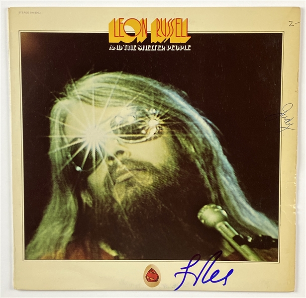 Leon Russell In-Person Signed “Leon Russell and the Shelter People” Album Record (John Brennan Collection) (BAS Guaranteed)