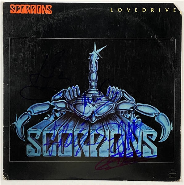 The Scorpions In-Person Group Signed “Love Drive” Album Record (5 Sigs) (John Brennan Collection) (BAS Guaranteed)