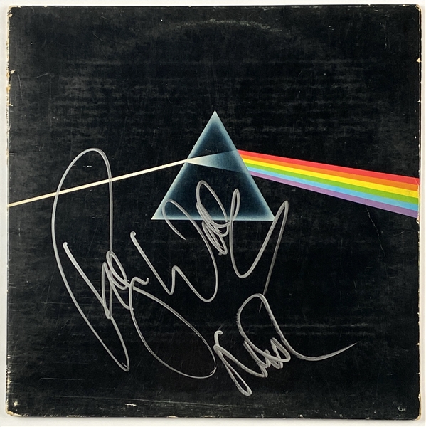 Pink Floyd: Roger Waters & Nick Mason In-Person Dual-Signed “Dark Side of the Moon” Album Record (2 Sigs) (John Brennan Collection) (BAS Guaranteed)