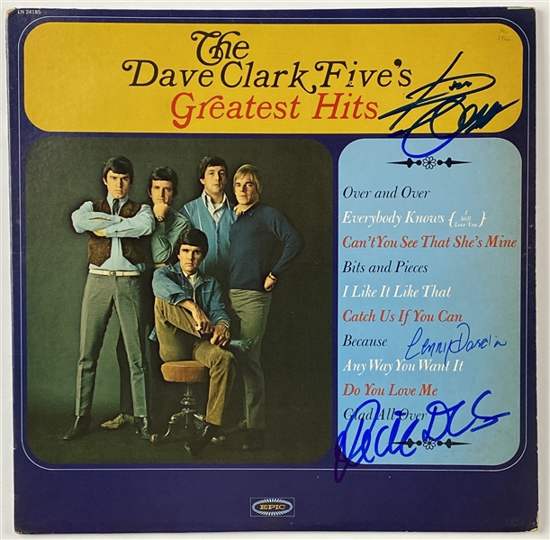 The Dave Clark Five In-Person Signed “The Dave Clark Five’s Greatest Hits” Album Record (3 Sigs) (John Brennan Collection) (BAS Guaranteed)