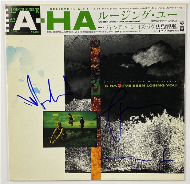 A-Ha In-Person Group Signed “I’ve Been Losing You” 12” EP Single Record (3 Sigs) (John Brennan Collection) (BAS Guaranteed)