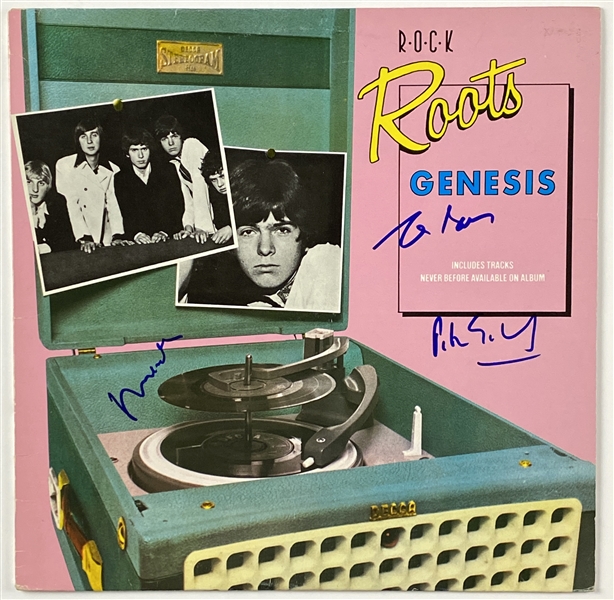 Genesis In-Person Group Signed “Rock Roots” Album Record (3 Sigs) (John Brennan Collection) (BAS Guaranteed)