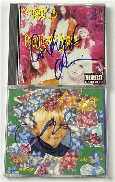 Hole: Courtney Love In-Person Signed Pair of CDs “Pretty on the Inside” & “Beautiful Son” Single (John Brennan Collection) (BAS Guaranteed)