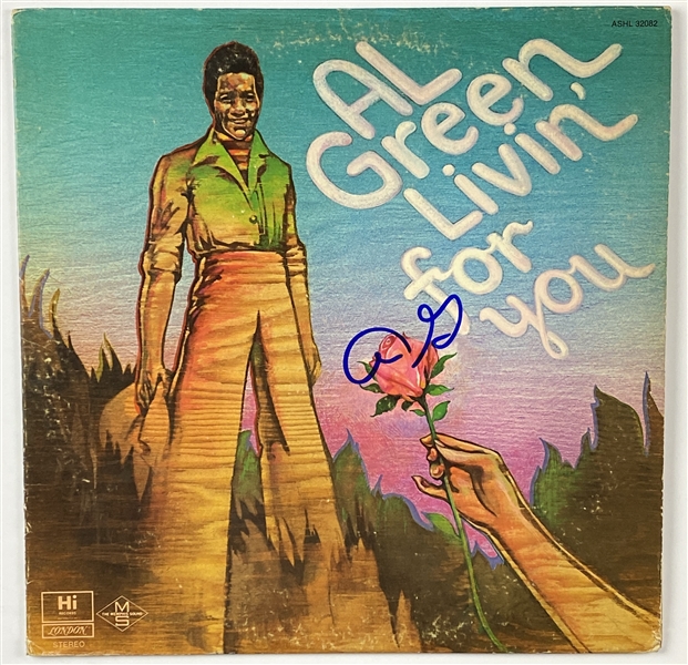 Al Green In-Person Signed “Livin’ For You” Record Album (John Brennan Collection) (BAS Guaranteed)