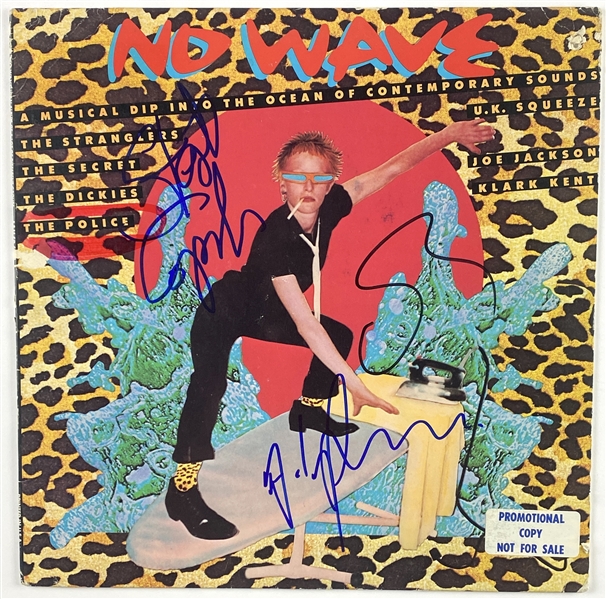 The Police In-Person Group Signed “No Wave” Promo Album Record (3 Sigs) (John Brennan Collection) (BAS Guaranteed)