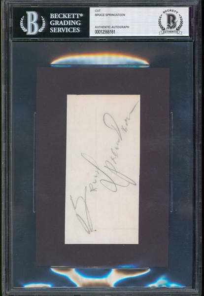 Bruce Springsteen Signature, Signed, Cut, and Encapsulated (BAS)