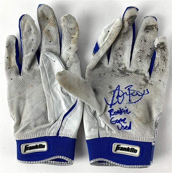 Austin Barnes Rookie Year Game Used Franklin Batting Gloves (2015)(PSA/DNA)