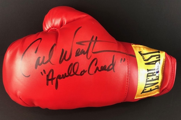 Carl Weathers Signed Boxing Glove with "Apollo Creed" Inscription (Beckett/BAS)