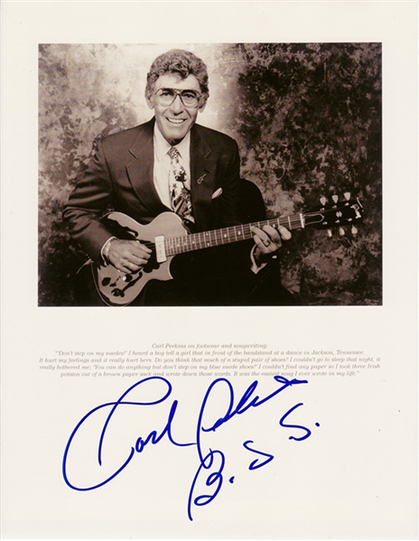 Carl Perkins Signed IN-PERSON 8.5" x 11" Photo! (Beckett/BAS Guaranteed)