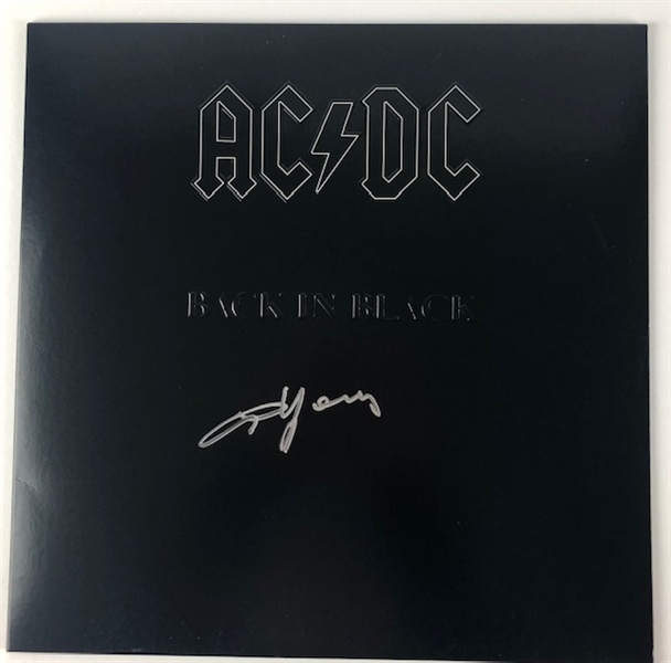 Angus Young Signed AC/DC Album "Back in Black" Album Cover (Beckett/BAS Guaranteed)