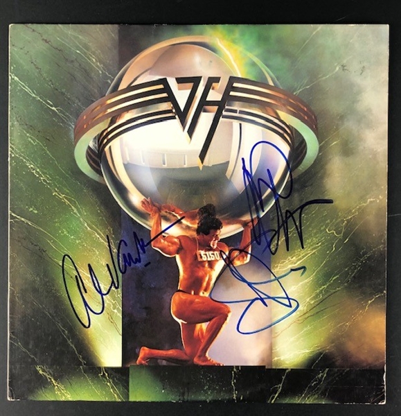 Van Halen Album Cover "5150" signed by Alex Van Halen, Michael Anthony, and Sammy Hagar (Beckett/BAS Guaranteed)