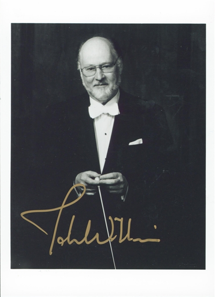 John Williams Rare Sugned 5" x 7" Black & White Photo with Superb Signature (Beckett/BAS LOA)