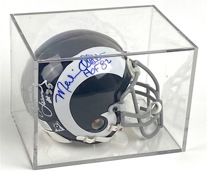 Los Angeles Rams ”Fearsome Foursome” Multi-Signed Mini Helmet (4 Sigs) (BAS Guaranteed)