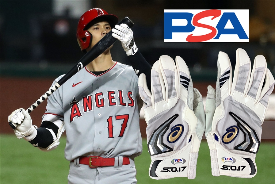 Shohei Ohtani 2020 Game Worn & Signed Batting Gloves (PSA/DNA COAs)