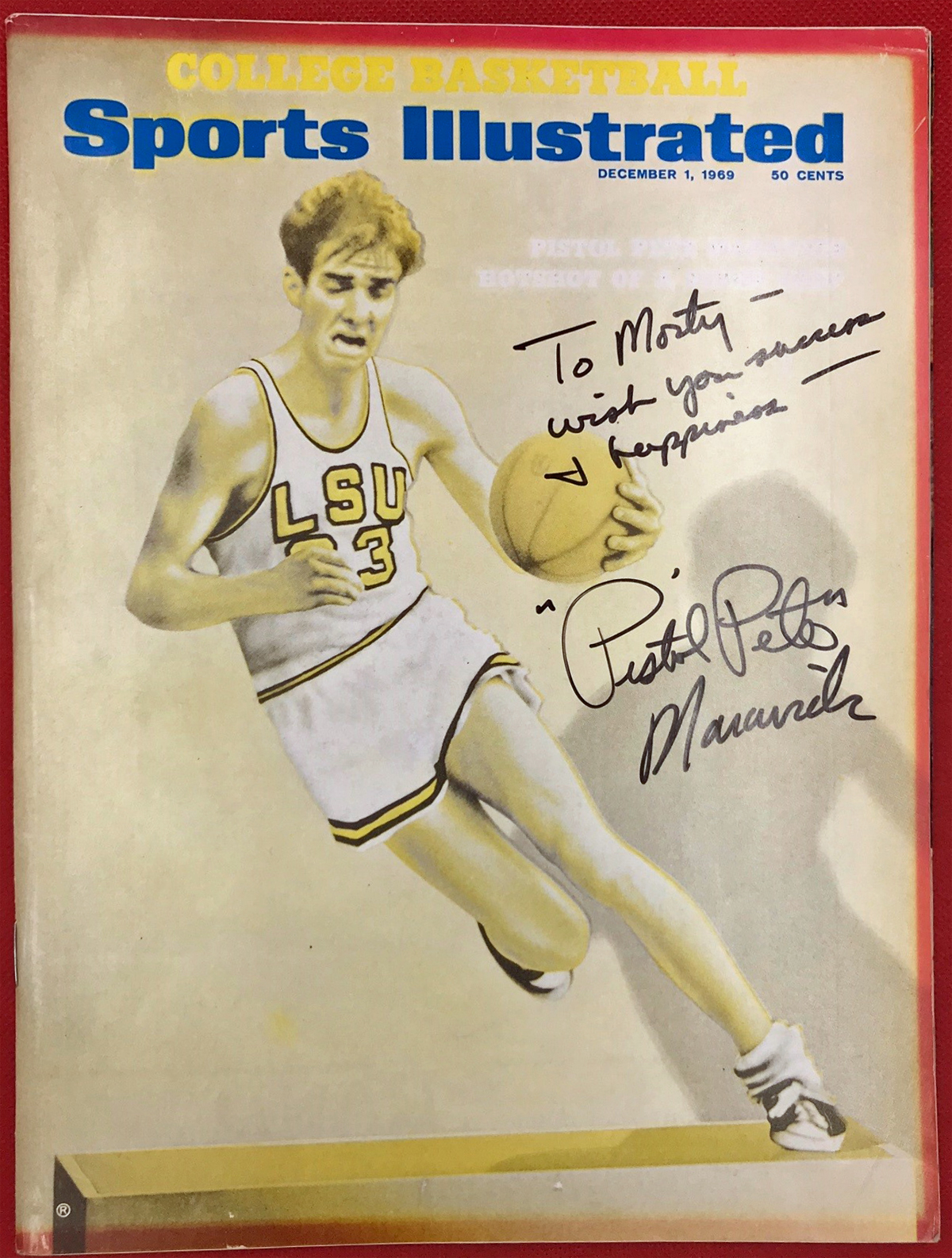 Lot Detail - Pistol Pete Maravich Signed & Inscribed December 1, 1969