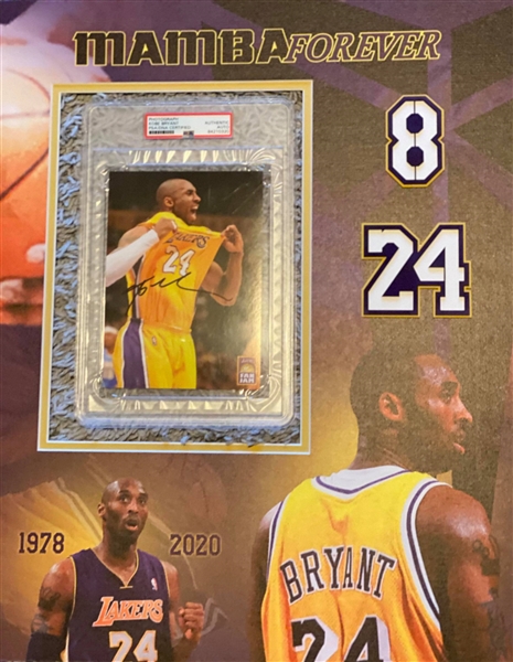 Kobe Bryant Signed & PSA Encapsulated 5” x 7” Photo in Custom “Mamba Forever” Display (PSA Authentication) 