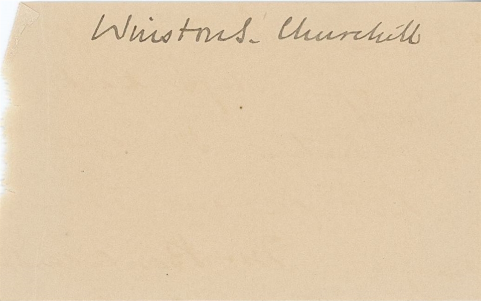 Winston S. Churchill Early & Full Signature (Beckett/BAS Guaranteed) 