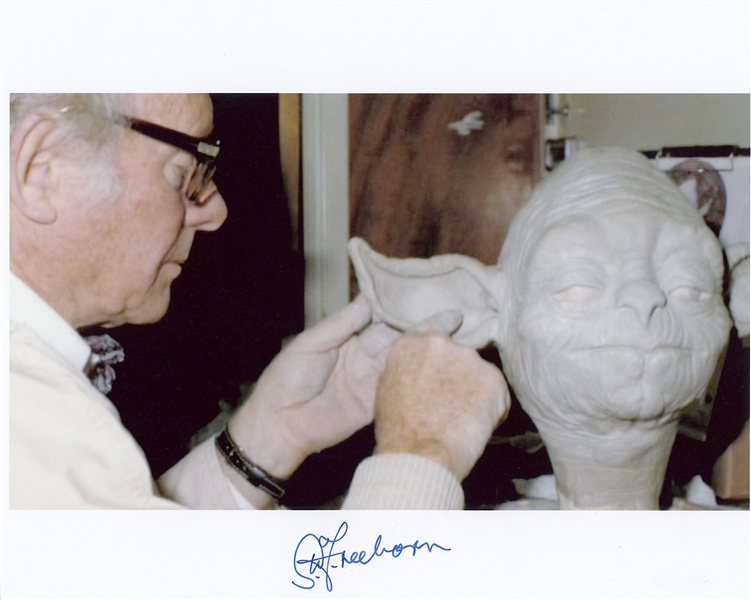 Star Wars: Stuart Freeborn “Yoda” Make-up Artist 10” x 8” Signed Photo from “The Empire Strikes Back” (Beckett/BAS Guaranteed) 