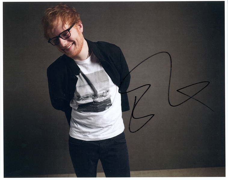 Ed Sheeran In-Person Signed 10” x 8” Photo (Beckett/BAS Guaranteed)