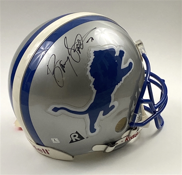 Barry Sanders Official Full-Sized Riddell Lions Football Helmet (BAS Guaranteed)