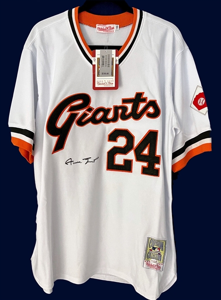 Willie Mays Signed Mitchell & Ness Jersey! JSA COA 