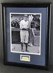 Babe Ruth Cut Signature in Framed Display (JSA)