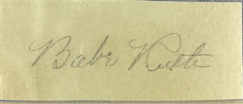Babe Ruth Cut Signature in Framed Display (JSA)