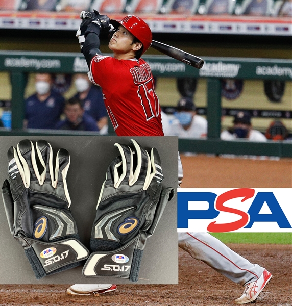 Shohei Ohtani 2020 Game Worn & Signed Batting Gloves (PSA/DNA COAs)