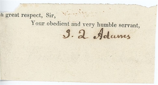 President John Quincy Adams Signature (Beckett/BAS Guaranteed) 