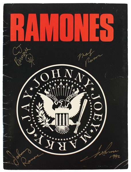 The Ramones Band Signed Tour Program (Beckett/BAS LOA)