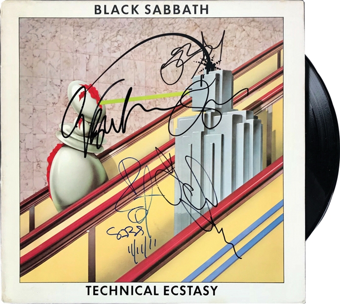 Black Sabbath Group Signed "Technical Ecstasy" Record Album with All Four Original Members (Beckett/BAS)