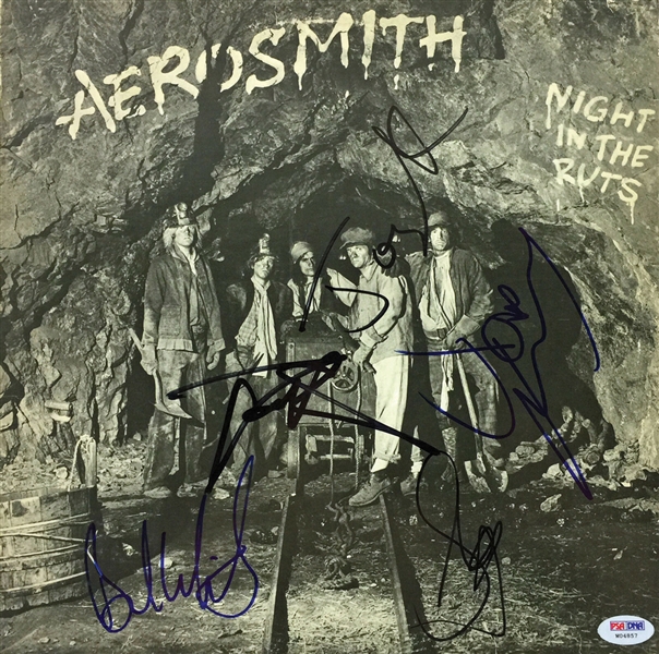 Aerosmith Group Signed "A Night In The Ruts" Record Album (PSA/DNA)
