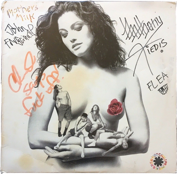 Red Hot Chili Peppers RARE Group Signed "Mothers Milk" Album (Beckett/BAS)