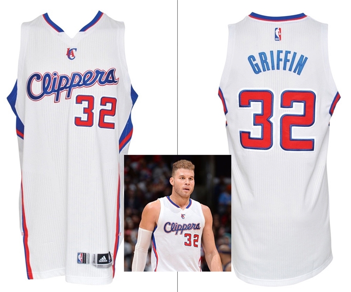 2014-15 Blake Griffin Game Worn Los Angeles Clippers Home Jersey (Grey Flannel)
