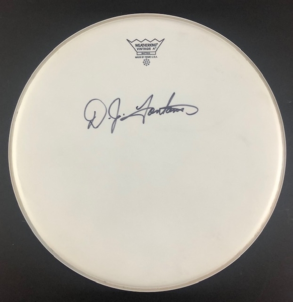 D.J. Fontana Signed 14" Drumhead (Beckett/BAS Guaranteed)