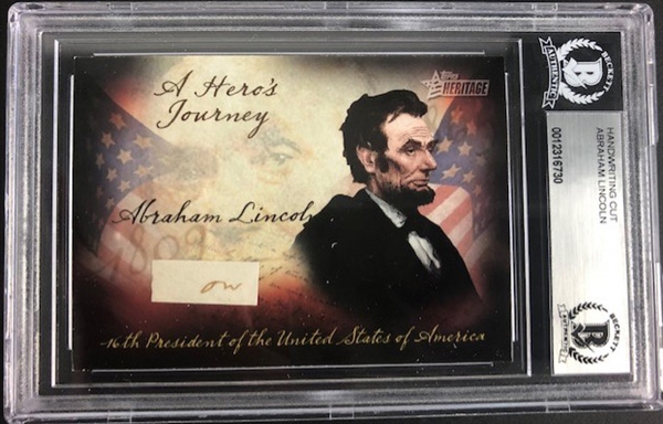 Box #4: Abraham Lincoln Handwritten Cut (Beckett/BAS Encapsulated)