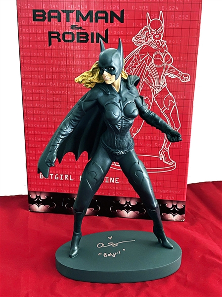 ALICIA SILVERSTONE Signed Batman & Robin Batgirl 12" Figurine w/Batgirl Inscription (Celebrity Authentics)