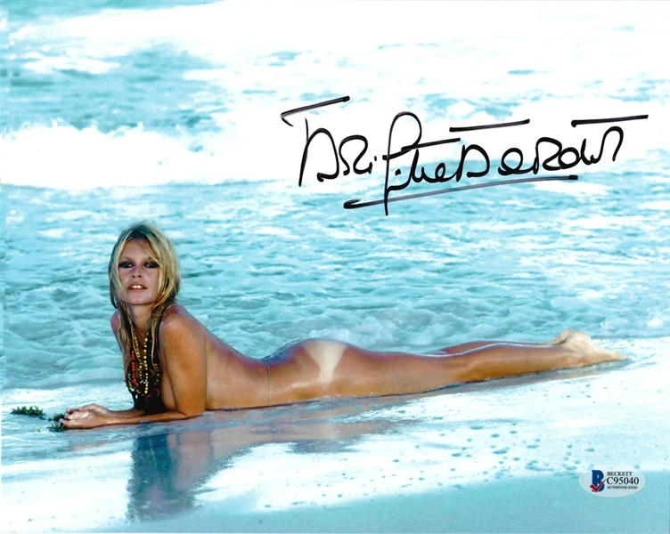 Brigitte Bardot SIGNED Super Sexy NUDE Photo At The Beach! Beckett/BAS COA