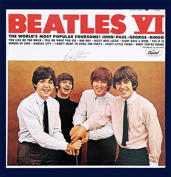 Ringo Starr SIGNED Full Signature "BEATLES VI" ALBUM * (PSA/DNA LOA)