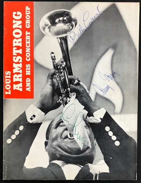 Louis Armstrong Band Signed Concert Program, signed by Armstrong, Cronk, and Young (Beckett/BAS Guaranteed)